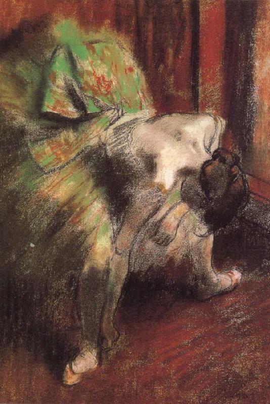 Edgar Degas woman witb a gren iutu china oil painting image